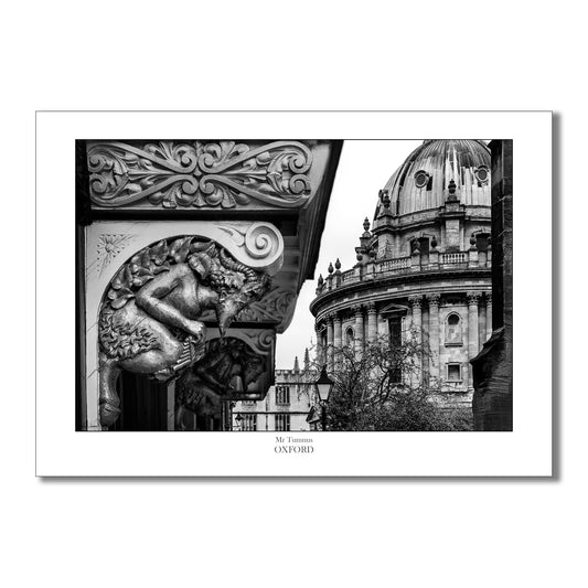 Oxford souvenir gift art print capturing JRR Tolkien's inspiration for Mr Tumnus  in St. Marys passage in Oxford