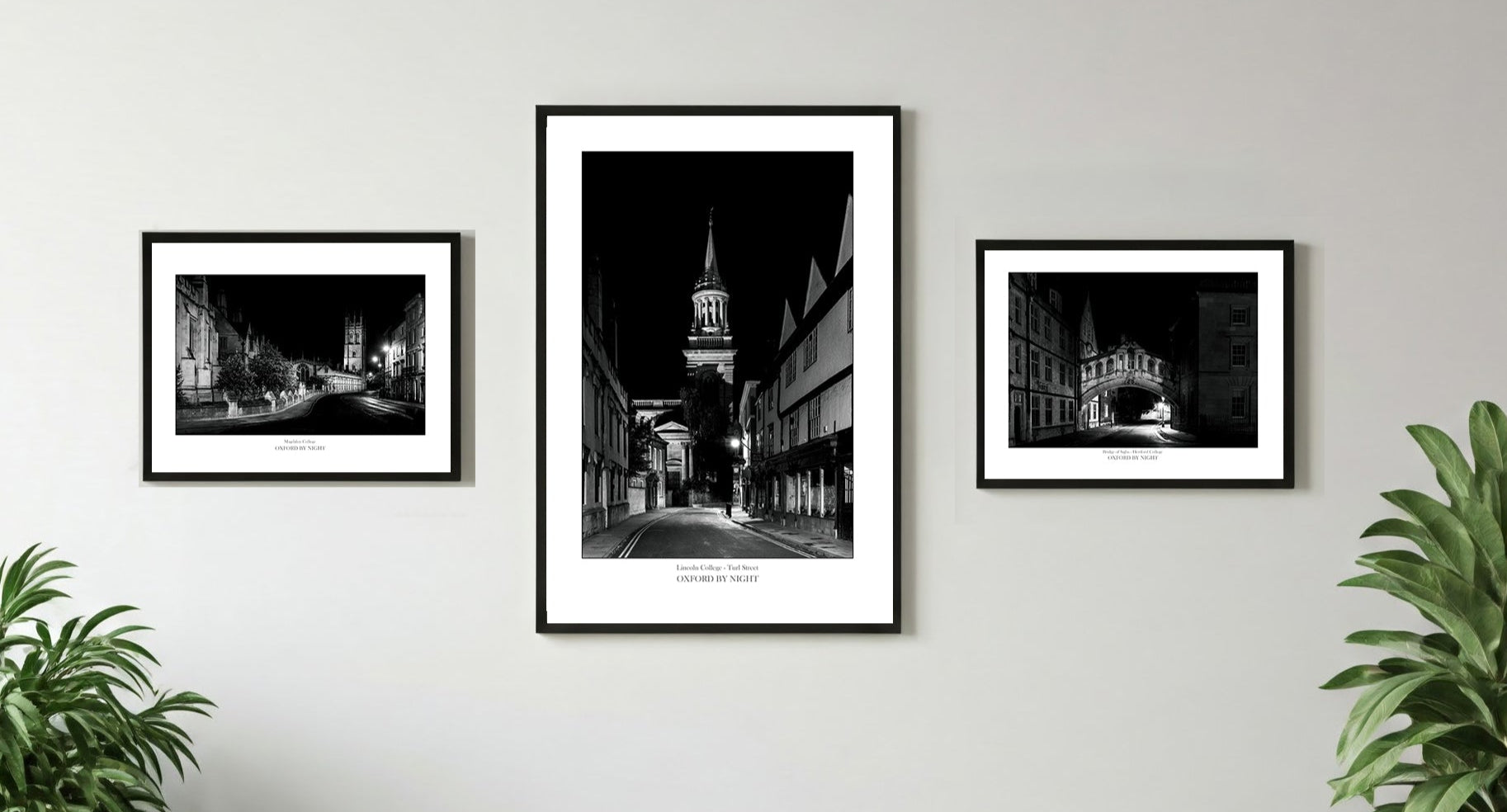 Oxford by night art print collection